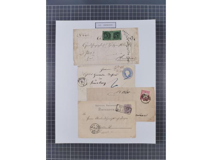 AACH bis ZELL, große Stempelsammlung von Vorphilatelie bis Nachverwendungen in 15 Schubern, mit über 900 Belegen und vielen l