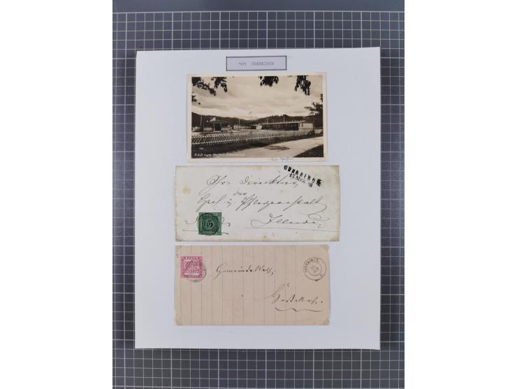 AACH bis ZELL, große Stempelsammlung von Vorphilatelie bis Nachverwendungen in 15 Schubern, mit über 900 Belegen und vielen l