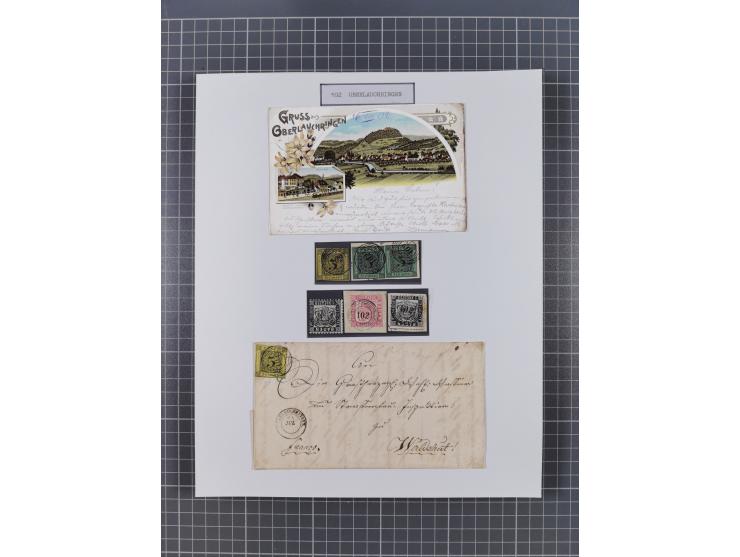 AACH bis ZELL, große Stempelsammlung von Vorphilatelie bis Nachverwendungen in 15 Schubern, mit über 900 Belegen und vielen l