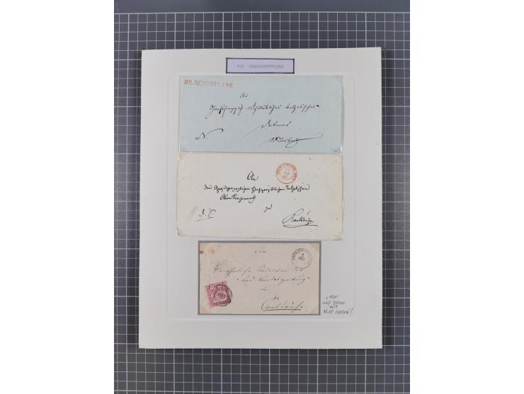 AACH bis ZELL, große Stempelsammlung von Vorphilatelie bis Nachverwendungen in 15 Schubern, mit über 900 Belegen und vielen l