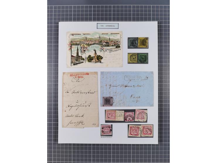 AACH bis ZELL, große Stempelsammlung von Vorphilatelie bis Nachverwendungen in 15 Schubern, mit über 900 Belegen und vielen l