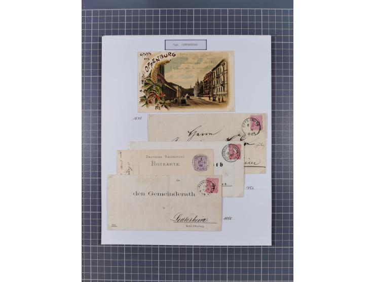 AACH bis ZELL, große Stempelsammlung von Vorphilatelie bis Nachverwendungen in 15 Schubern, mit über 900 Belegen und vielen l