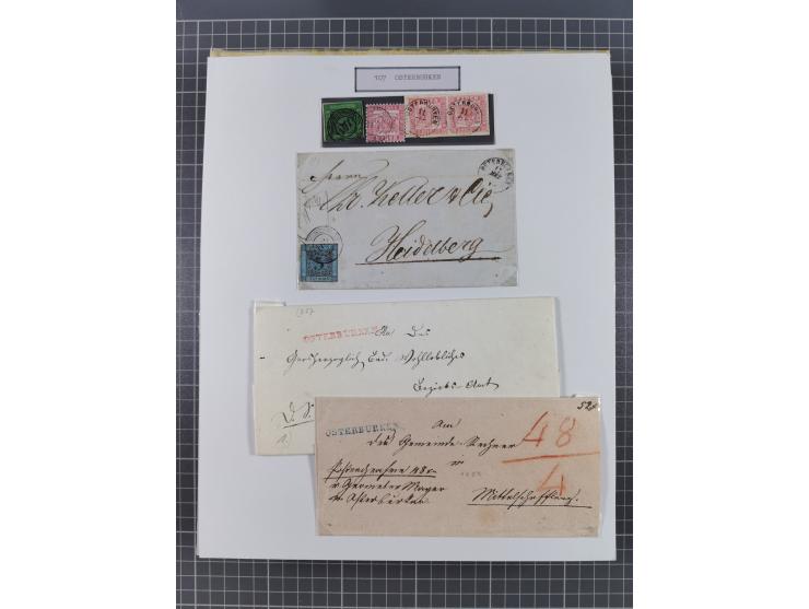 AACH bis ZELL, große Stempelsammlung von Vorphilatelie bis Nachverwendungen in 15 Schubern, mit über 900 Belegen und vielen l