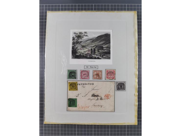 AACH bis ZELL, große Stempelsammlung von Vorphilatelie bis Nachverwendungen in 15 Schubern, mit über 900 Belegen und vielen l