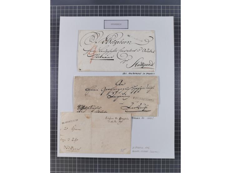 AACH bis ZELL, große Stempelsammlung von Vorphilatelie bis Nachverwendungen in 15 Schubern, mit über 900 Belegen und vielen l