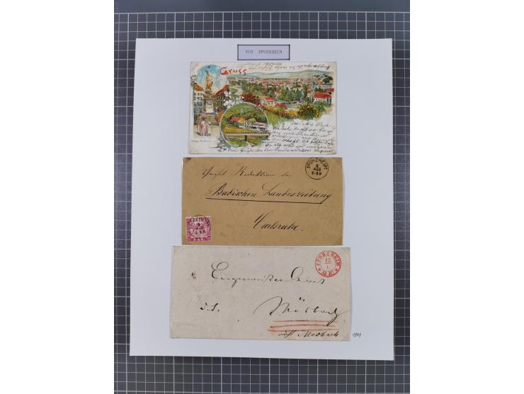 AACH bis ZELL, große Stempelsammlung von Vorphilatelie bis Nachverwendungen in 15 Schubern, mit über 900 Belegen und vielen l