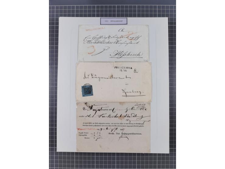 AACH bis ZELL, große Stempelsammlung von Vorphilatelie bis Nachverwendungen in 15 Schubern, mit über 900 Belegen und vielen l