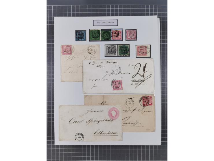 AACH bis ZELL, große Stempelsammlung von Vorphilatelie bis Nachverwendungen in 15 Schubern, mit über 900 Belegen und vielen l