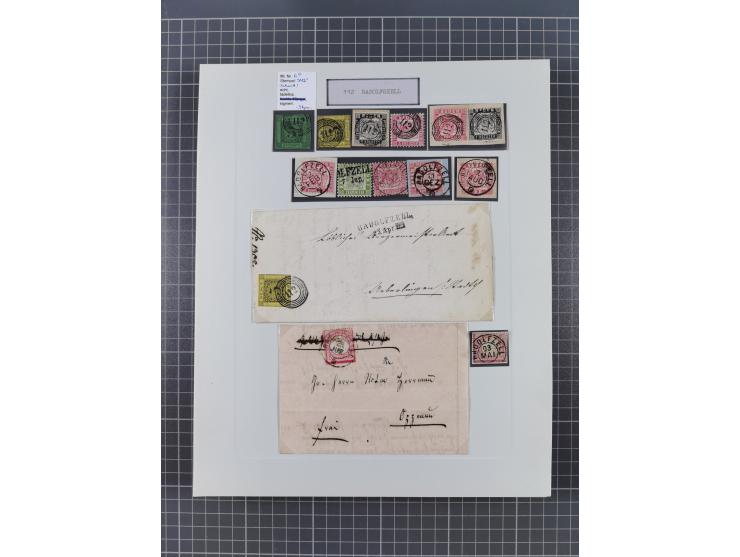 AACH bis ZELL, große Stempelsammlung von Vorphilatelie bis Nachverwendungen in 15 Schubern, mit über 900 Belegen und vielen l