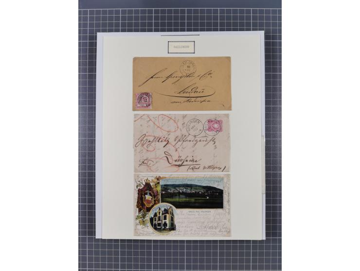 AACH bis ZELL, große Stempelsammlung von Vorphilatelie bis Nachverwendungen in 15 Schubern, mit über 900 Belegen und vielen l