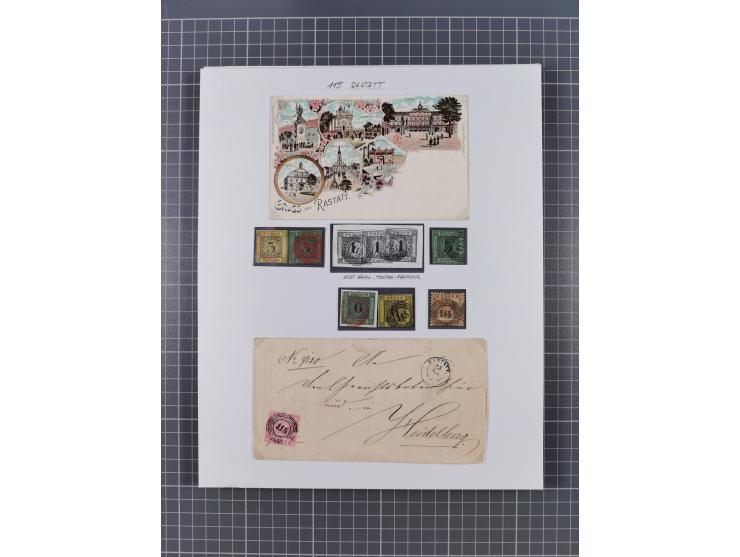 AACH bis ZELL, große Stempelsammlung von Vorphilatelie bis Nachverwendungen in 15 Schubern, mit über 900 Belegen und vielen l