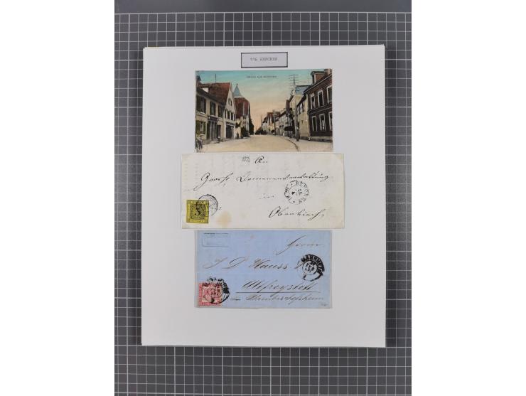 AACH bis ZELL, große Stempelsammlung von Vorphilatelie bis Nachverwendungen in 15 Schubern, mit über 900 Belegen und vielen l