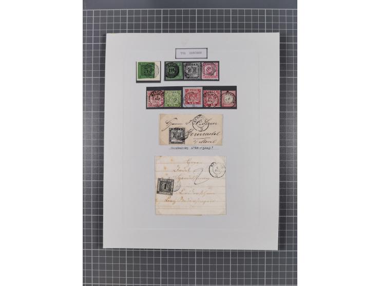 AACH bis ZELL, große Stempelsammlung von Vorphilatelie bis Nachverwendungen in 15 Schubern, mit über 900 Belegen und vielen l