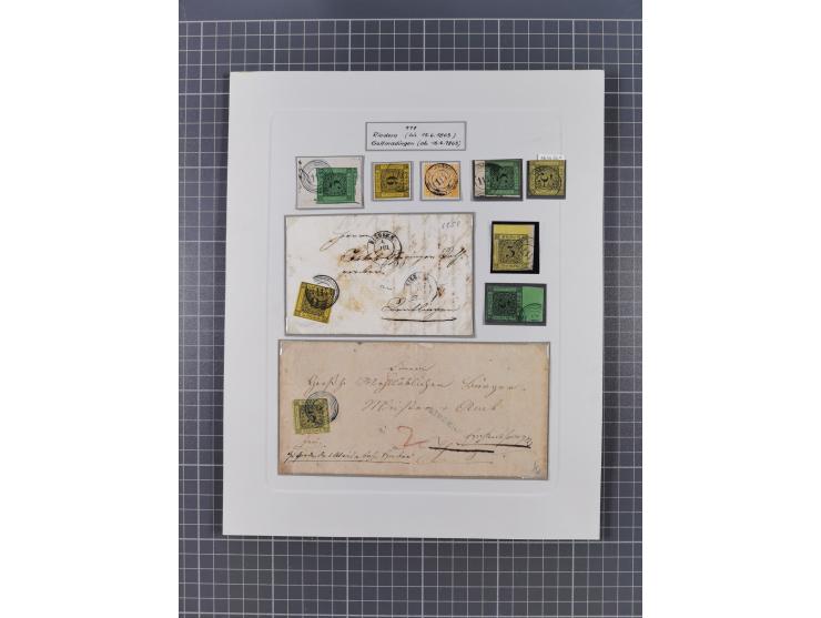 AACH bis ZELL, große Stempelsammlung von Vorphilatelie bis Nachverwendungen in 15 Schubern, mit über 900 Belegen und vielen l