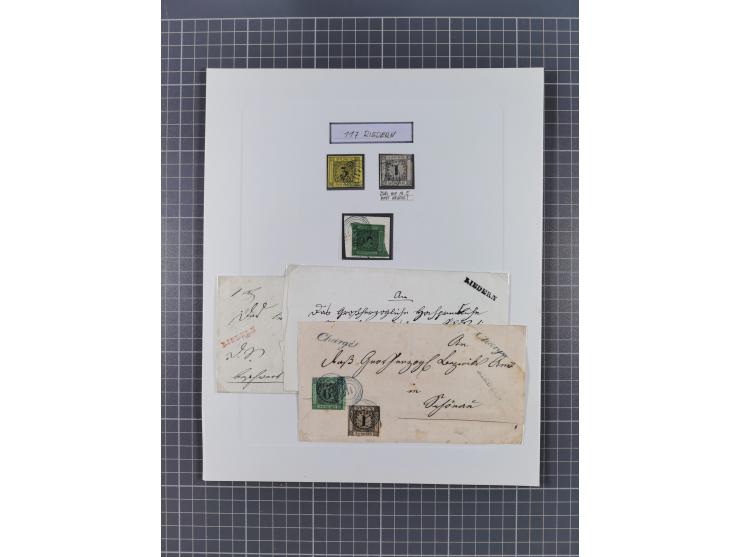 AACH bis ZELL, große Stempelsammlung von Vorphilatelie bis Nachverwendungen in 15 Schubern, mit über 900 Belegen und vielen l