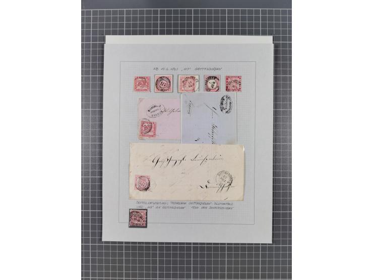 AACH bis ZELL, große Stempelsammlung von Vorphilatelie bis Nachverwendungen in 15 Schubern, mit über 900 Belegen und vielen l