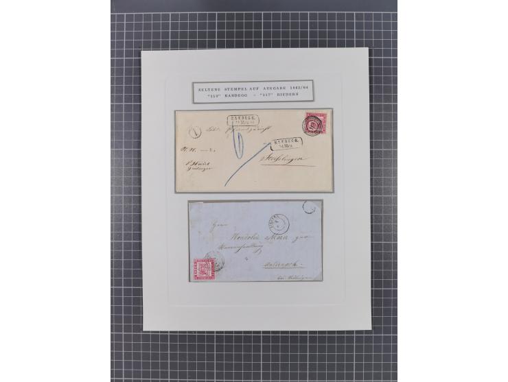 AACH bis ZELL, große Stempelsammlung von Vorphilatelie bis Nachverwendungen in 15 Schubern, mit über 900 Belegen und vielen l