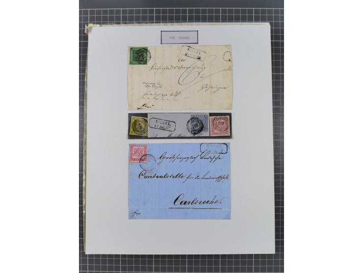 AACH bis ZELL, große Stempelsammlung von Vorphilatelie bis Nachverwendungen in 15 Schubern, mit über 900 Belegen und vielen l