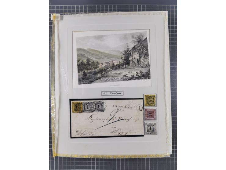 AACH bis ZELL, große Stempelsammlung von Vorphilatelie bis Nachverwendungen in 15 Schubern, mit über 900 Belegen und vielen l