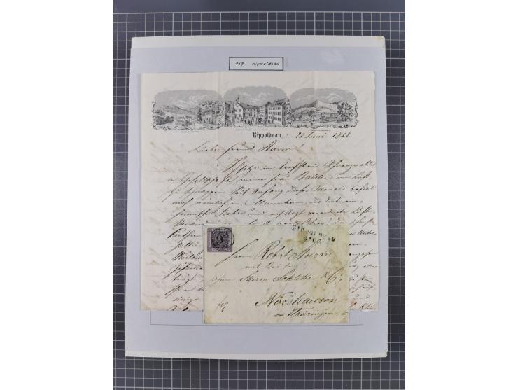 AACH bis ZELL, große Stempelsammlung von Vorphilatelie bis Nachverwendungen in 15 Schubern, mit über 900 Belegen und vielen l