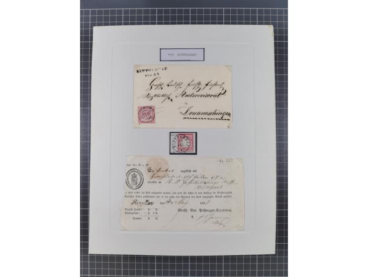 AACH bis ZELL, große Stempelsammlung von Vorphilatelie bis Nachverwendungen in 15 Schubern, mit über 900 Belegen und vielen l