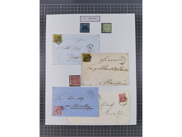 AACH bis ZELL, große Stempelsammlung von Vorphilatelie bis Nachverwendungen in 15 Schubern, mit über 900 Belegen und vielen l