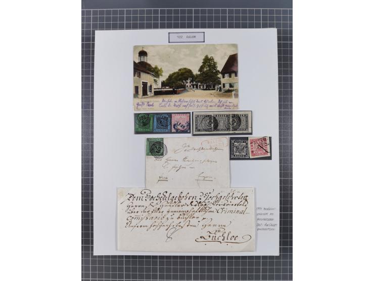 AACH bis ZELL, große Stempelsammlung von Vorphilatelie bis Nachverwendungen in 15 Schubern, mit über 900 Belegen und vielen l