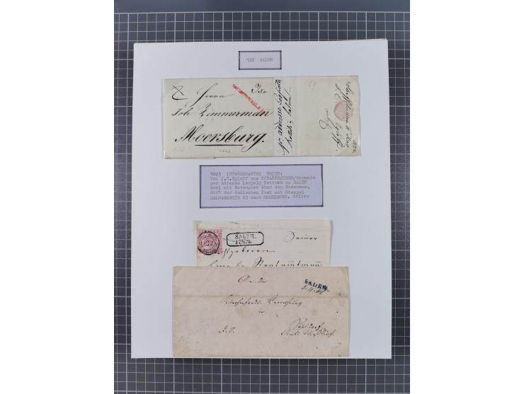 AACH bis ZELL, große Stempelsammlung von Vorphilatelie bis Nachverwendungen in 15 Schubern, mit über 900 Belegen und vielen l