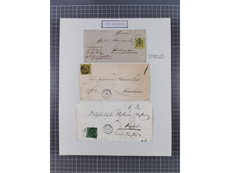 AACH bis ZELL, große Stempelsammlung von Vorphilatelie bis Nachverwendungen in 15 Schubern, mit über 900 Belegen und vielen l