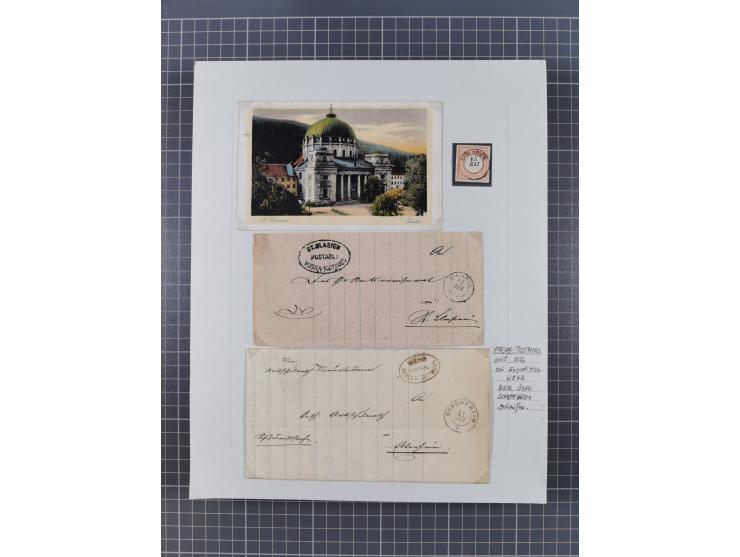 AACH bis ZELL, große Stempelsammlung von Vorphilatelie bis Nachverwendungen in 15 Schubern, mit über 900 Belegen und vielen l