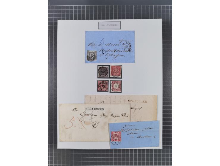 AACH bis ZELL, große Stempelsammlung von Vorphilatelie bis Nachverwendungen in 15 Schubern, mit über 900 Belegen und vielen l