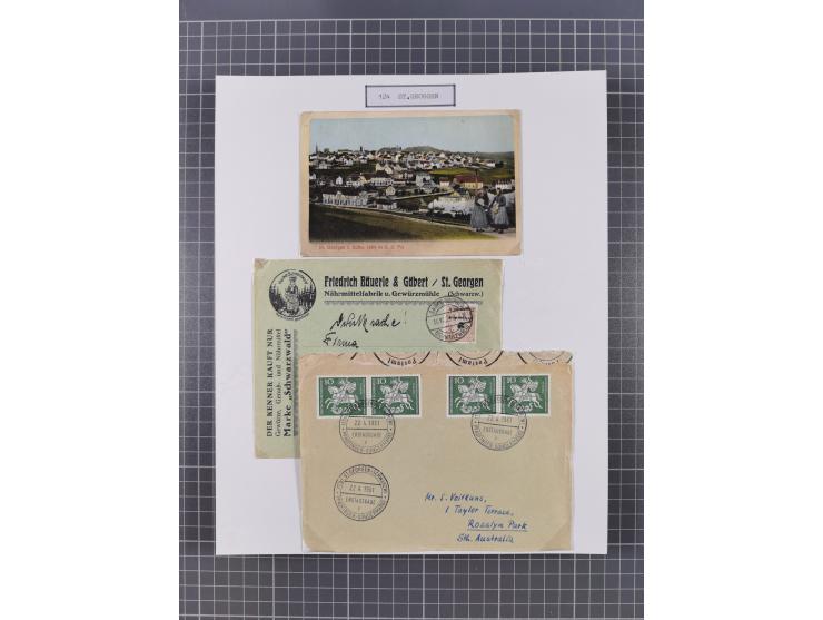 AACH bis ZELL, große Stempelsammlung von Vorphilatelie bis Nachverwendungen in 15 Schubern, mit über 900 Belegen und vielen l