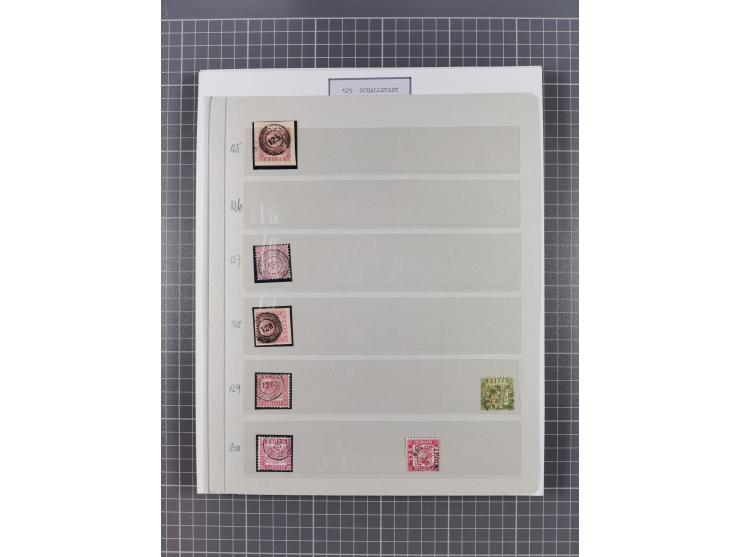 AACH bis ZELL, große Stempelsammlung von Vorphilatelie bis Nachverwendungen in 15 Schubern, mit über 900 Belegen und vielen l