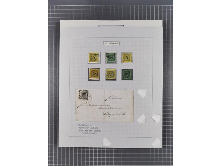 AACH bis ZELL, große Stempelsammlung von Vorphilatelie bis Nachverwendungen in 15 Schubern, mit über 900 Belegen und vielen l