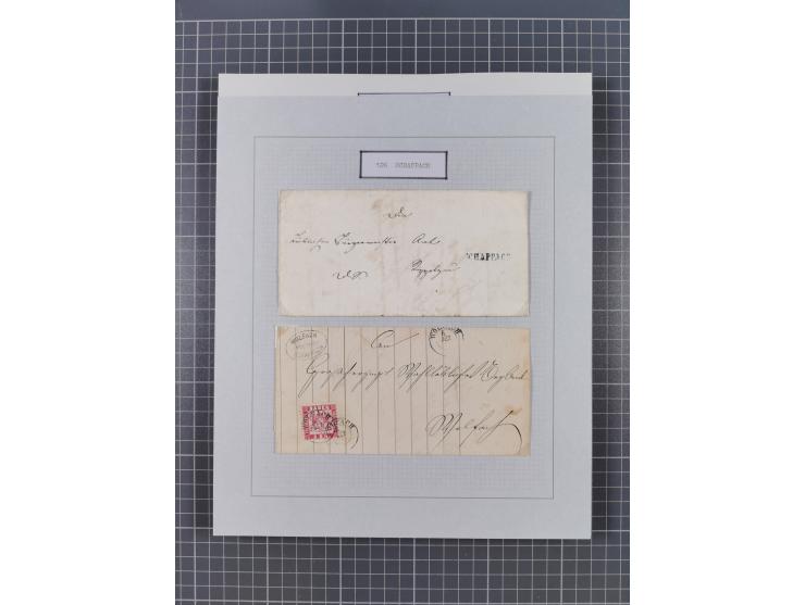 AACH bis ZELL, große Stempelsammlung von Vorphilatelie bis Nachverwendungen in 15 Schubern, mit über 900 Belegen und vielen l