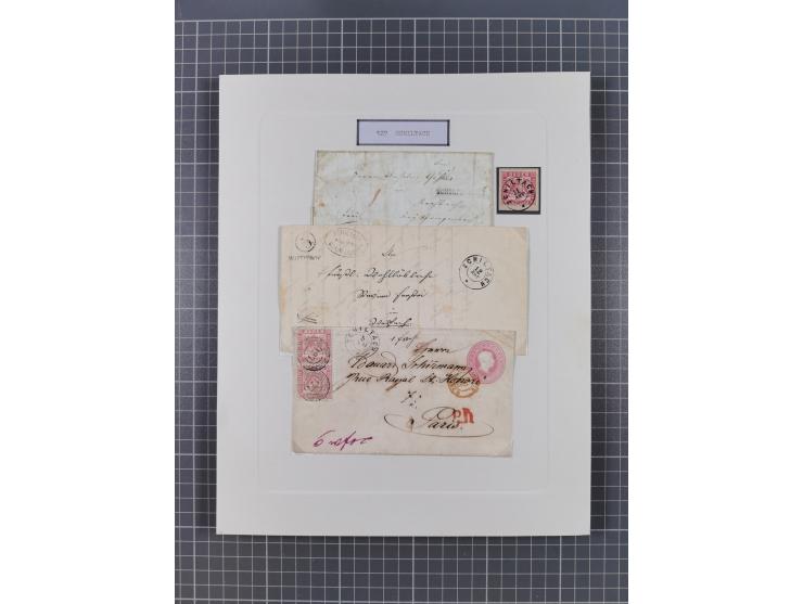 AACH bis ZELL, große Stempelsammlung von Vorphilatelie bis Nachverwendungen in 15 Schubern, mit über 900 Belegen und vielen l