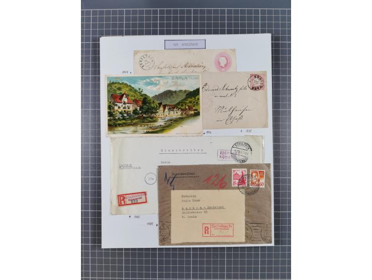 AACH bis ZELL, große Stempelsammlung von Vorphilatelie bis Nachverwendungen in 15 Schubern, mit über 900 Belegen und vielen l