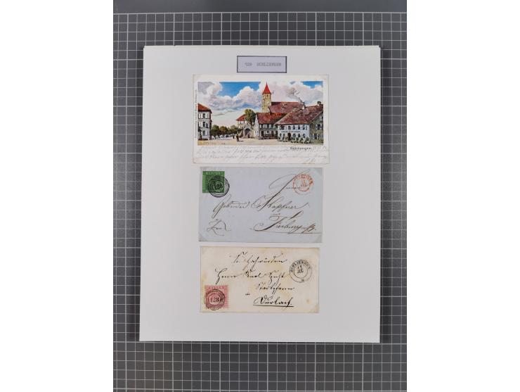 AACH bis ZELL, große Stempelsammlung von Vorphilatelie bis Nachverwendungen in 15 Schubern, mit über 900 Belegen und vielen l