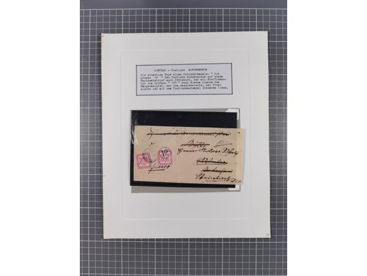 AACH bis ZELL, große Stempelsammlung von Vorphilatelie bis Nachverwendungen in 15 Schubern, mit über 900 Belegen und vielen l