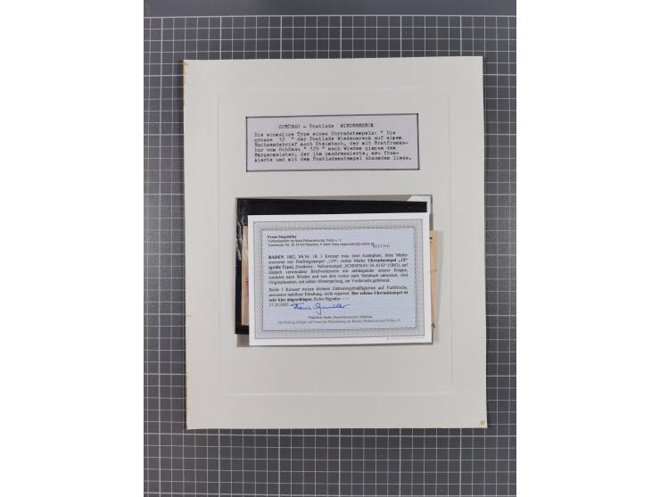 AACH bis ZELL, große Stempelsammlung von Vorphilatelie bis Nachverwendungen in 15 Schubern, mit über 900 Belegen und vielen l