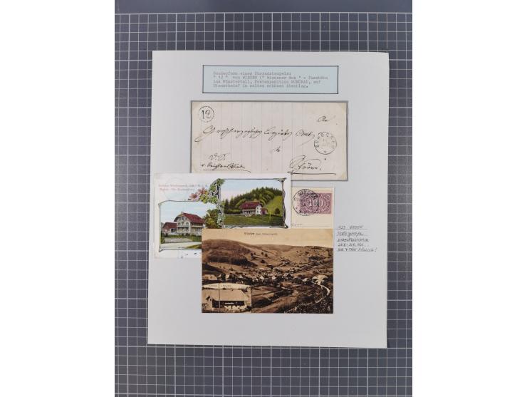 AACH bis ZELL, große Stempelsammlung von Vorphilatelie bis Nachverwendungen in 15 Schubern, mit über 900 Belegen und vielen l