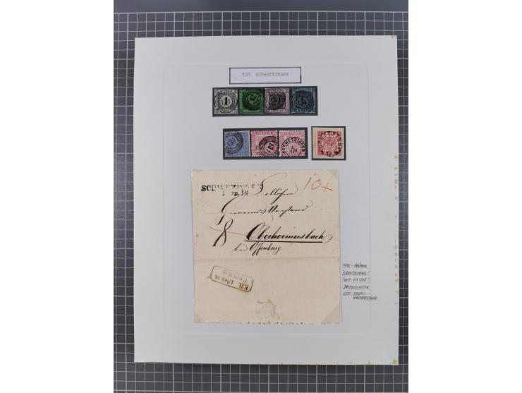 AACH bis ZELL, große Stempelsammlung von Vorphilatelie bis Nachverwendungen in 15 Schubern, mit über 900 Belegen und vielen l