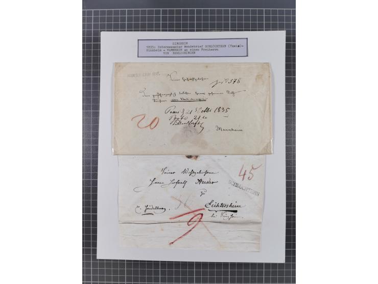 AACH bis ZELL, große Stempelsammlung von Vorphilatelie bis Nachverwendungen in 15 Schubern, mit über 900 Belegen und vielen l