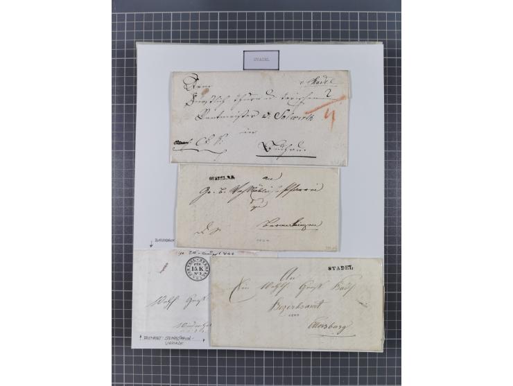 AACH bis ZELL, große Stempelsammlung von Vorphilatelie bis Nachverwendungen in 15 Schubern, mit über 900 Belegen und vielen l