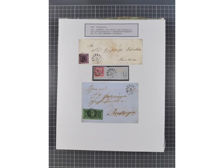 AACH bis ZELL, große Stempelsammlung von Vorphilatelie bis Nachverwendungen in 15 Schubern, mit über 900 Belegen und vielen l