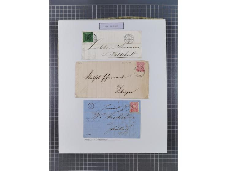 AACH bis ZELL, große Stempelsammlung von Vorphilatelie bis Nachverwendungen in 15 Schubern, mit über 900 Belegen und vielen l