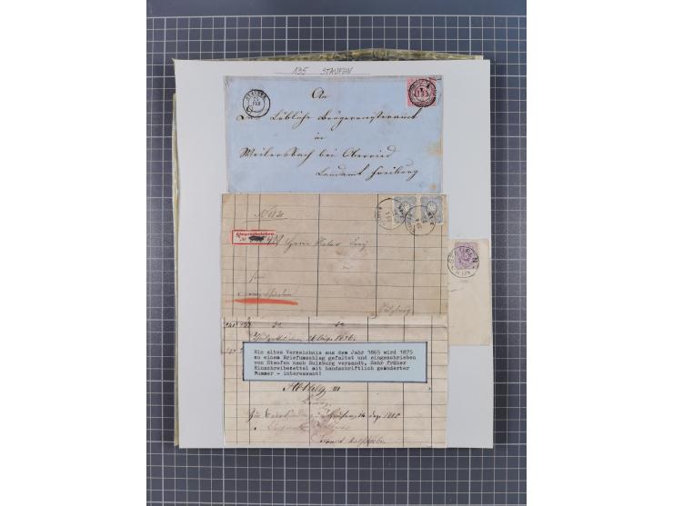 AACH bis ZELL, große Stempelsammlung von Vorphilatelie bis Nachverwendungen in 15 Schubern, mit über 900 Belegen und vielen l