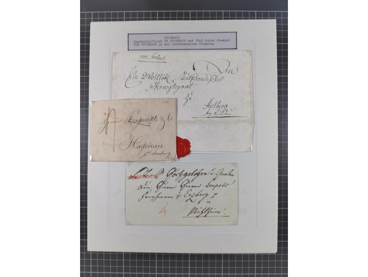 AACH bis ZELL, große Stempelsammlung von Vorphilatelie bis Nachverwendungen in 15 Schubern, mit über 900 Belegen und vielen l