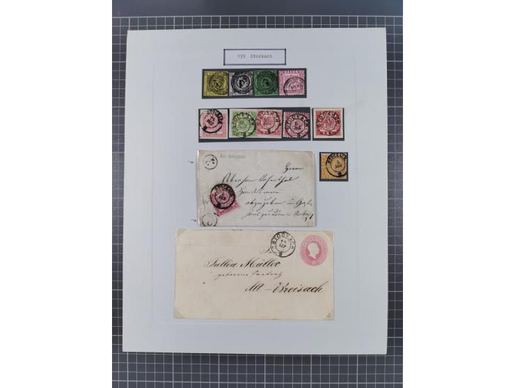 AACH bis ZELL, große Stempelsammlung von Vorphilatelie bis Nachverwendungen in 15 Schubern, mit über 900 Belegen und vielen l