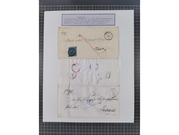 AACH bis ZELL, große Stempelsammlung von Vorphilatelie bis Nachverwendungen in 15 Schubern, mit über 900 Belegen und vielen l